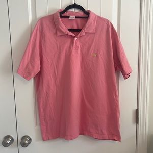 Men’s salmon, color, brooks, brothers, polo shirt, XXL, short sleeve